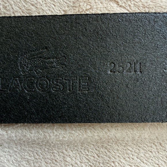Lacoste  Black Leather Belt - Picture 7 of 8